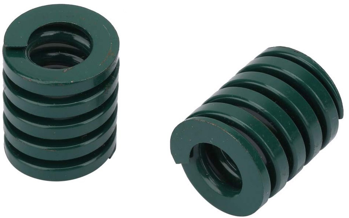 Dailygoods- Schuimveer Zware Belasting - Kunststof - 25mm Buitendiameter - 12.5mm Binnendiameter - 30mm Lengte - Groene Kleur - Veer