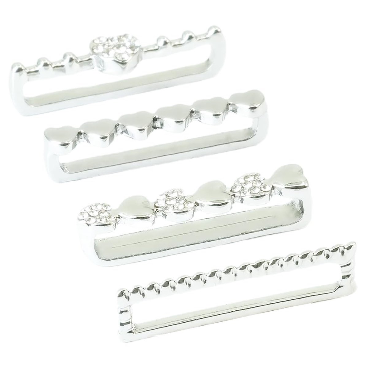 Dailygoods- Horlogeband Decoratieve Ringen - Metalen Ringen - Geschikt voor 20/21 mm - Sieraden voor Vrouwen - Duurzaam en Robuust - Perfect Cadeau - Armband