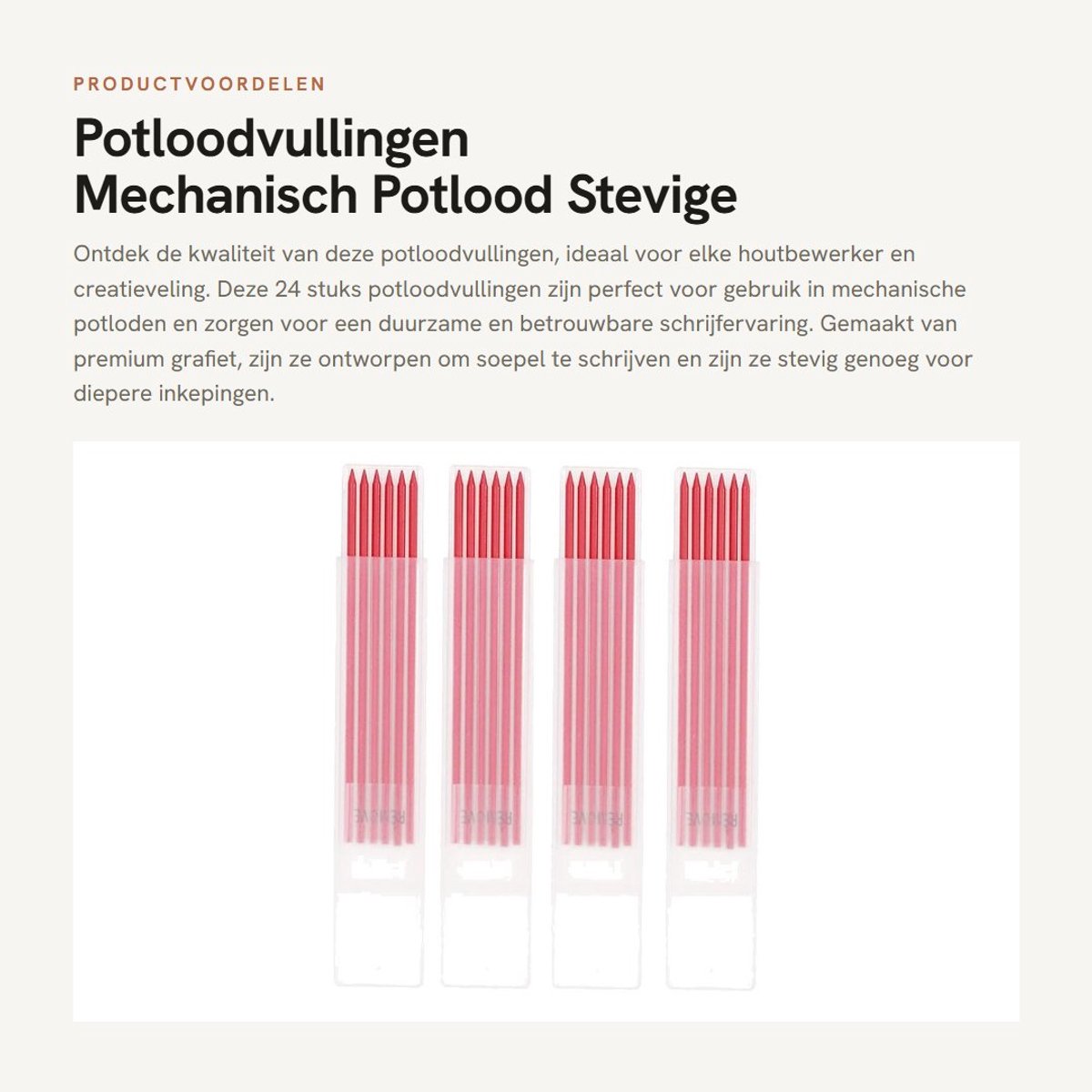 Dailygoods- Potloodvulling 24 Stuks - 2,8 mm Diameter - Premium Grafiet - Opbergdozen - Duurzaam - Ideale Vervangingen - Potlood