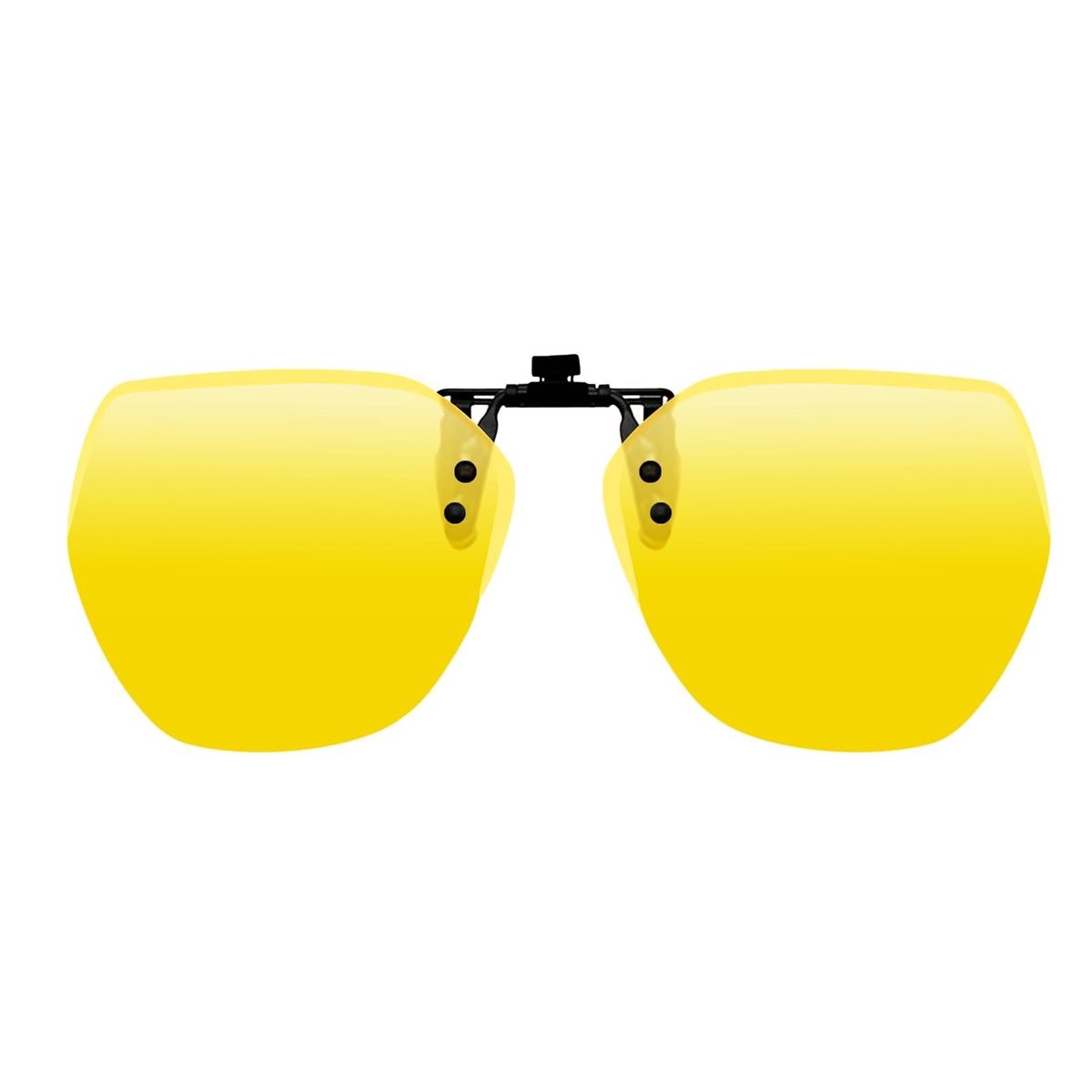 Dailygoods- Nachtrijbril Gepolariseerd - Clip-on voor Brillendragers - Gele HD Glazen - Ultralicht Ontwerp - Vermindert Verblinding - Comfortabel bij Nacht - Nachtbril