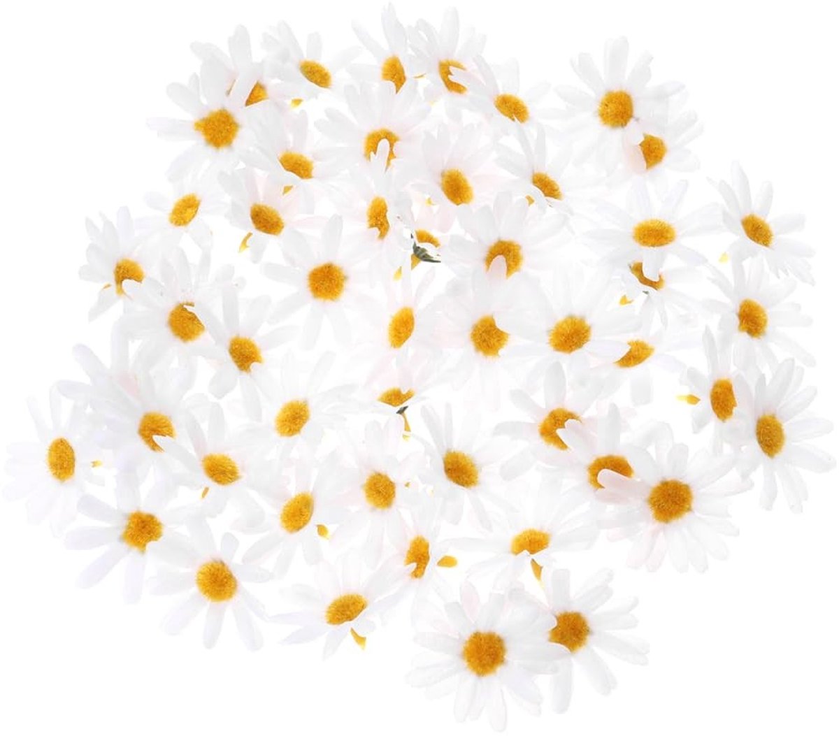 Dailygoods- Madeliefjes 50 Stuks - Kunstbloemen - Decoratie - Bruiloften - Verjaardagen - Realistische Bloemen