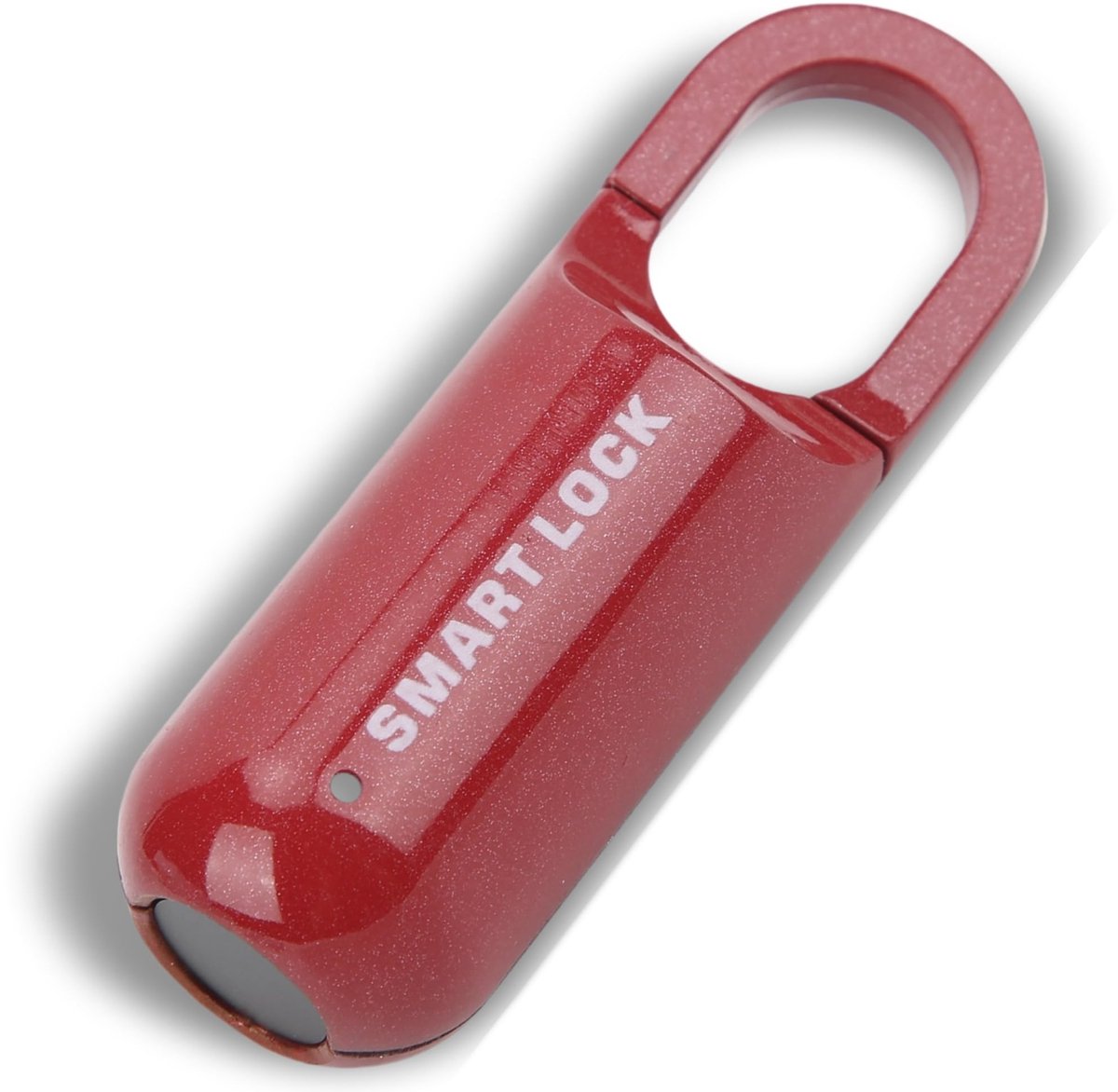Dailygoods - Vingerafdrukslot - Slim hangslot - Antidiefstalbeveiliging - Rood - Sleutelloos en USB oplaadbaar - Ideaal voor kast en deur - 10 vingera...