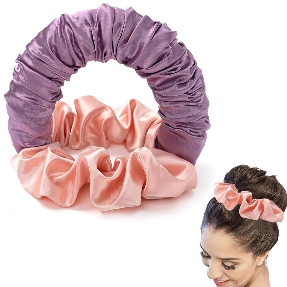 Dailygoods- Haarelastiekjes zonder hitte - Krullers voor slapend haar - Zachte hoofdbanden - 2-in-1 haarkrullers - Luxe haaraccessoires - Veilig en comfortabel