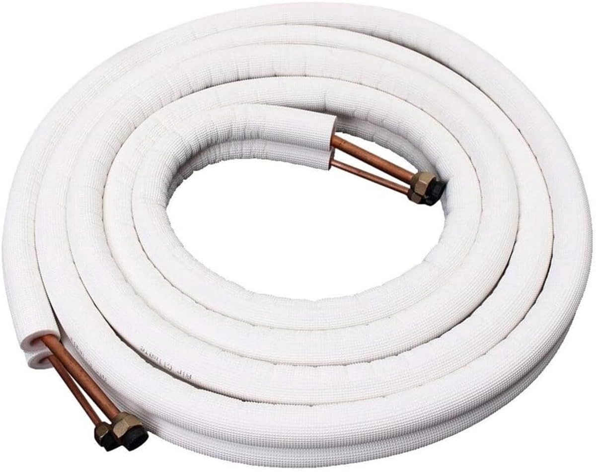 Dailygoods- Koperen Pijp 2M Geïsoleerd - 1/4 Inch - 3/8 Inch - Airconditioning - Duurzaam - Eenvoudig te installeren - Airconditioningslang