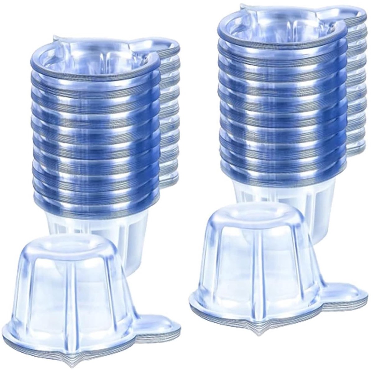 Dailygoods- Urinemonsterbekers 60 stuks - 40 ml kunststof - Transparante maatbeker - Doe-het-zelf mengbeker - Urinebeker voor ovulatietest - Geschikt voor zwangerschapstest/pH-test
