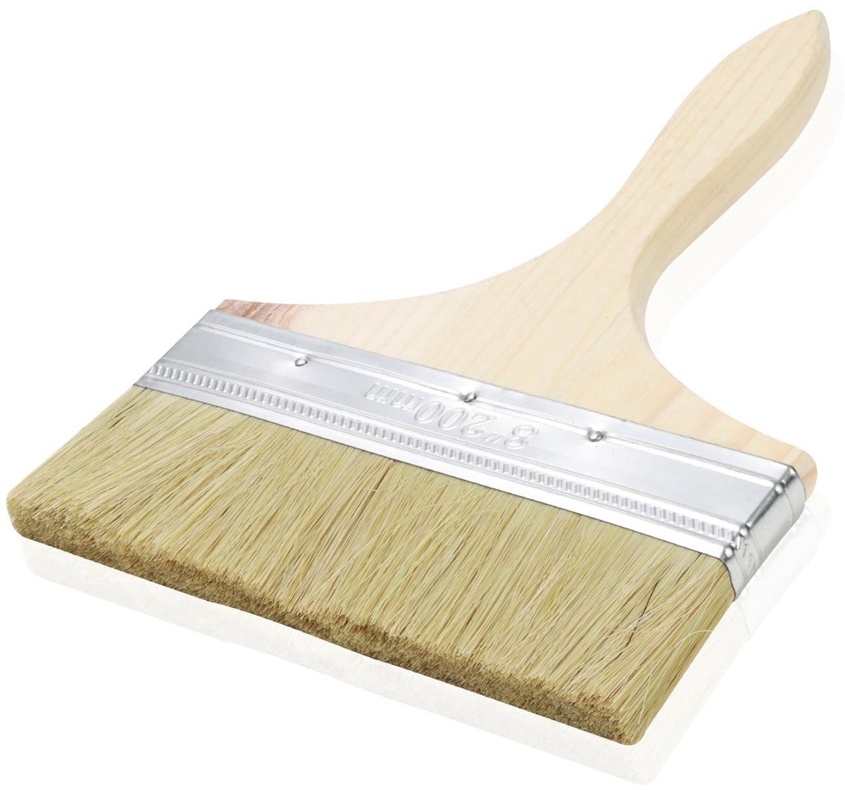 Dailygoods- Vlakkwast 200 mm - Lazuurschilderkwast - Oliepenseel - Lakkwast - Geschikt voor levensmiddelen - Hoogwaardig varkenshaar - Schilderkwast