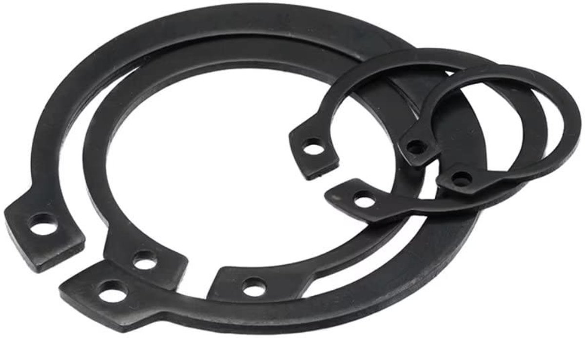 Dailygoods- Circlip 7mm - Borgringen Assortiment - Externe Borgringen - Bevestigingsmiddel - Mangaan Staal - 200 Stuks - Borgring