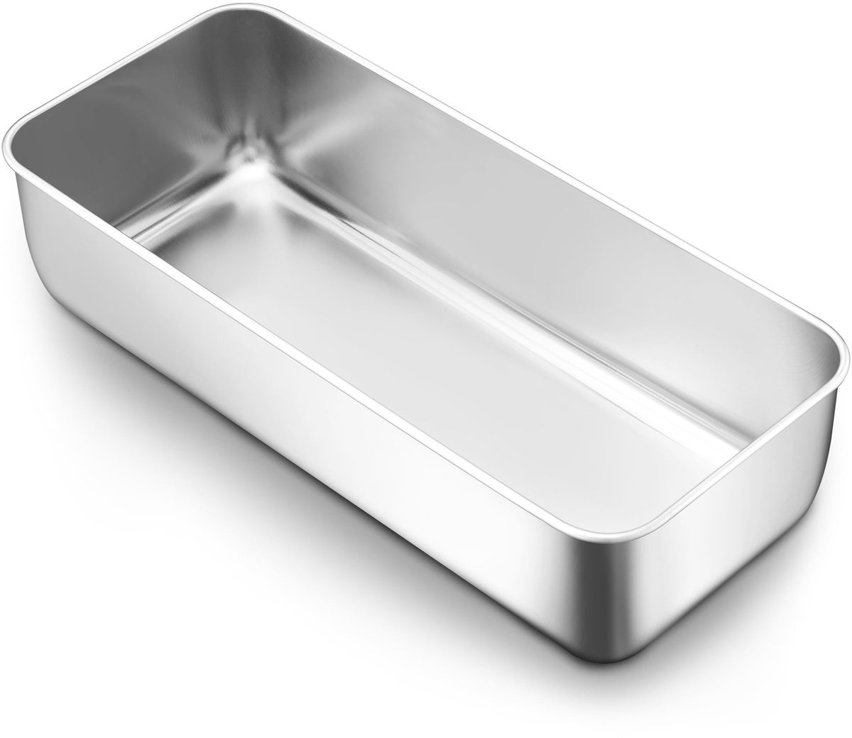 Dailygoods- Broodbakvorm 31,2 cm - Roestvrij Staal - Rechthoekig - Vaatwasmachinebestendig - 7,5 cm Diep - Voedselecht Materiaal - Bakvorm