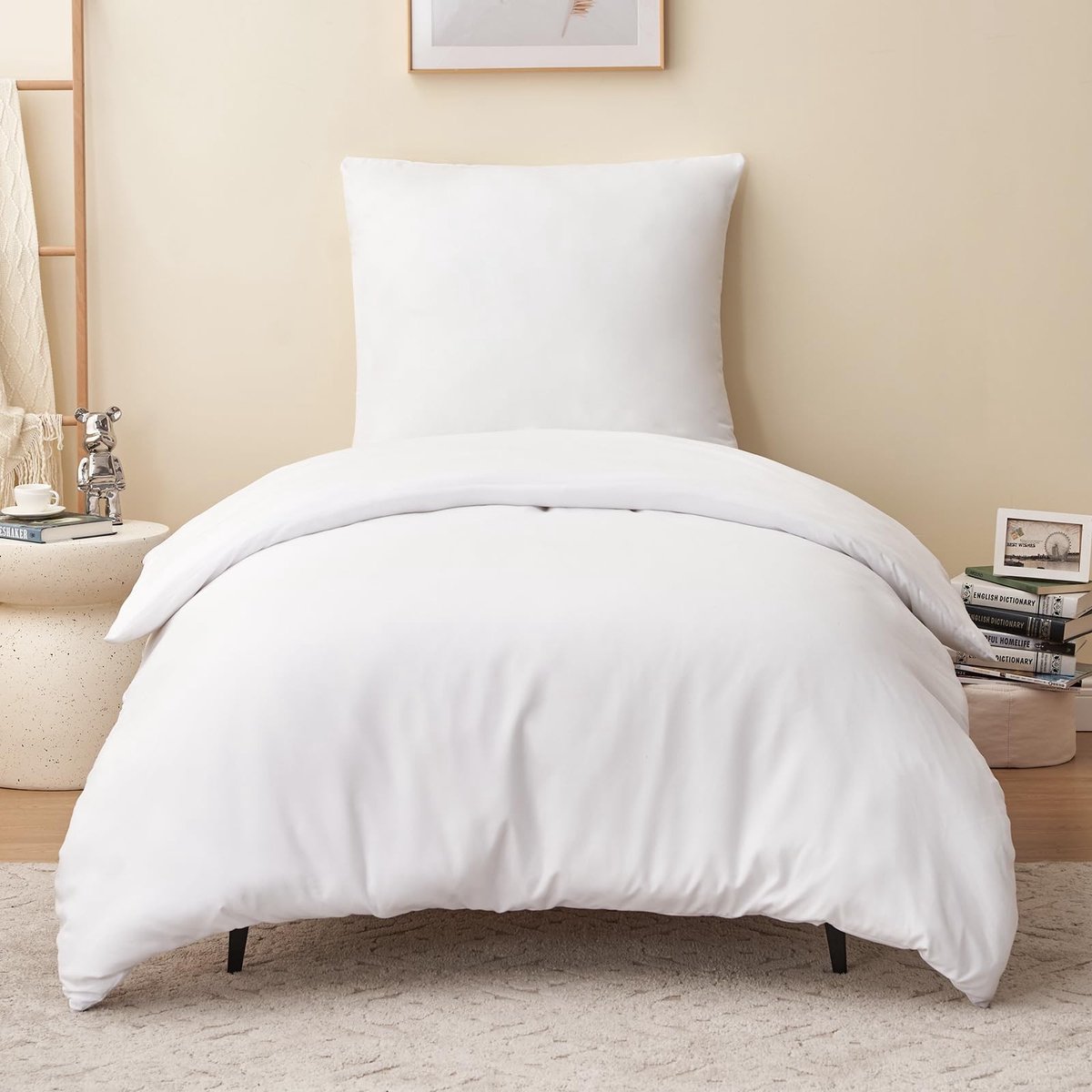 Dailygoods- Dekbedovertrek 140 x 200 cm - Microvezel - Inclusief Kussensloop 65 x 65 cm - Ritssluiting - Comfortabele Stof - Zijdezacht Gevoel - Beddengoed