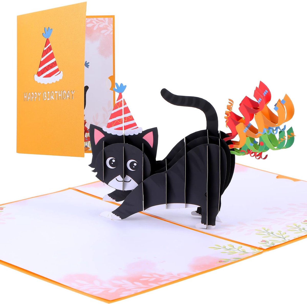 Dailygoods - 3D Verjaardagskaart Kat voor Kinderen en Volwassenen