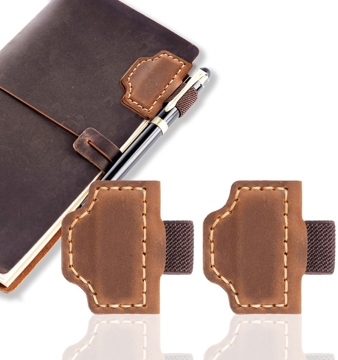 Dailygoods - Acidea Set van 2 echt lederen handgemaakte bladwijzers, gepersonaliseerde magnetische bladwijzers, vintage echt lederen boekenleggers om te lezen, beste cadeau voor boekenliefhebbers lezen mannen