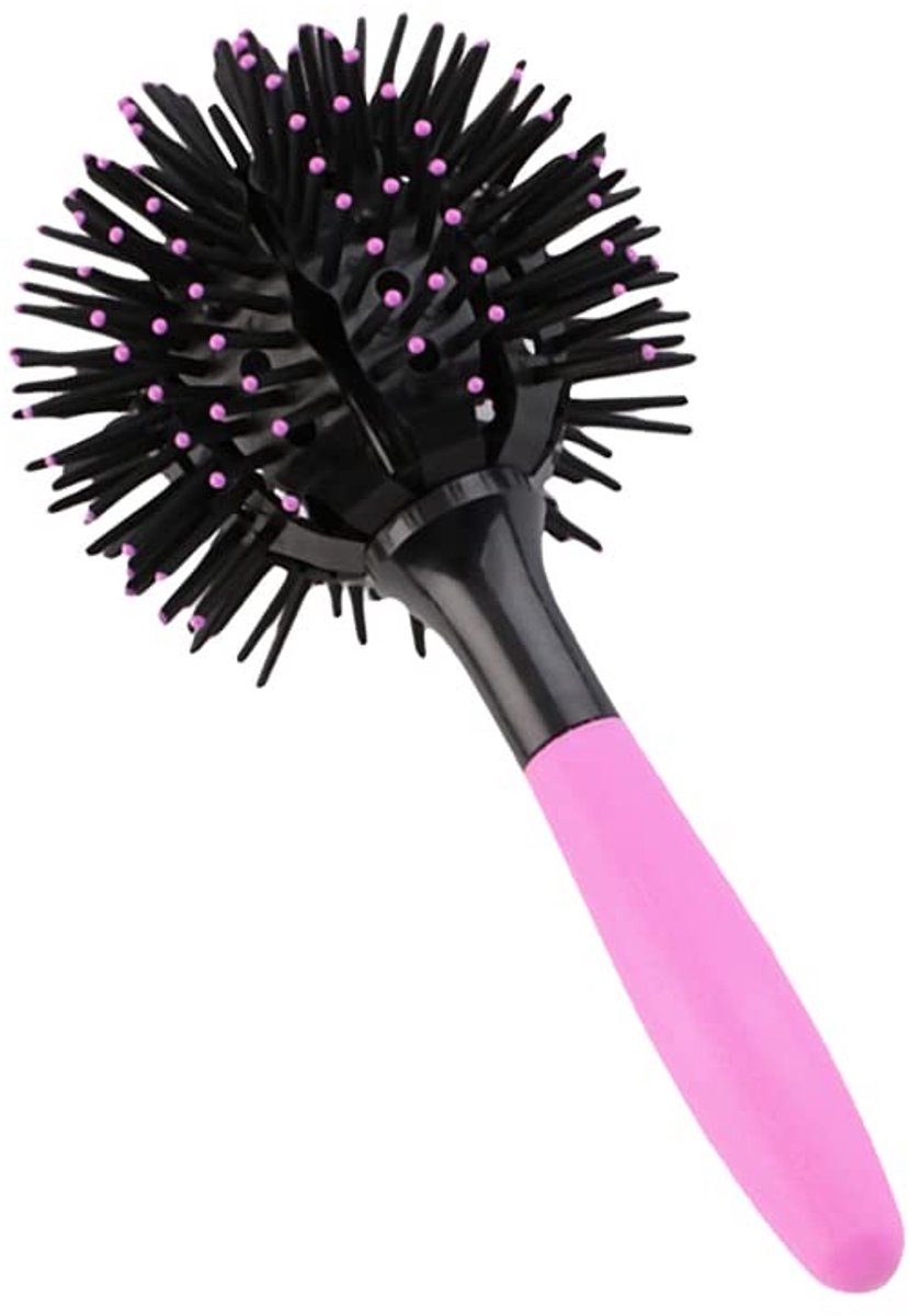 Dailygoods- Haarborstel Ronde 360° Hoofdhuidmassage - Knopenverwijdering - Pijnloze Massage - Geschikt voor Nat/Droog Haar - 3D Sferische Borstel - Gezond en Glanzend Haar - Kam