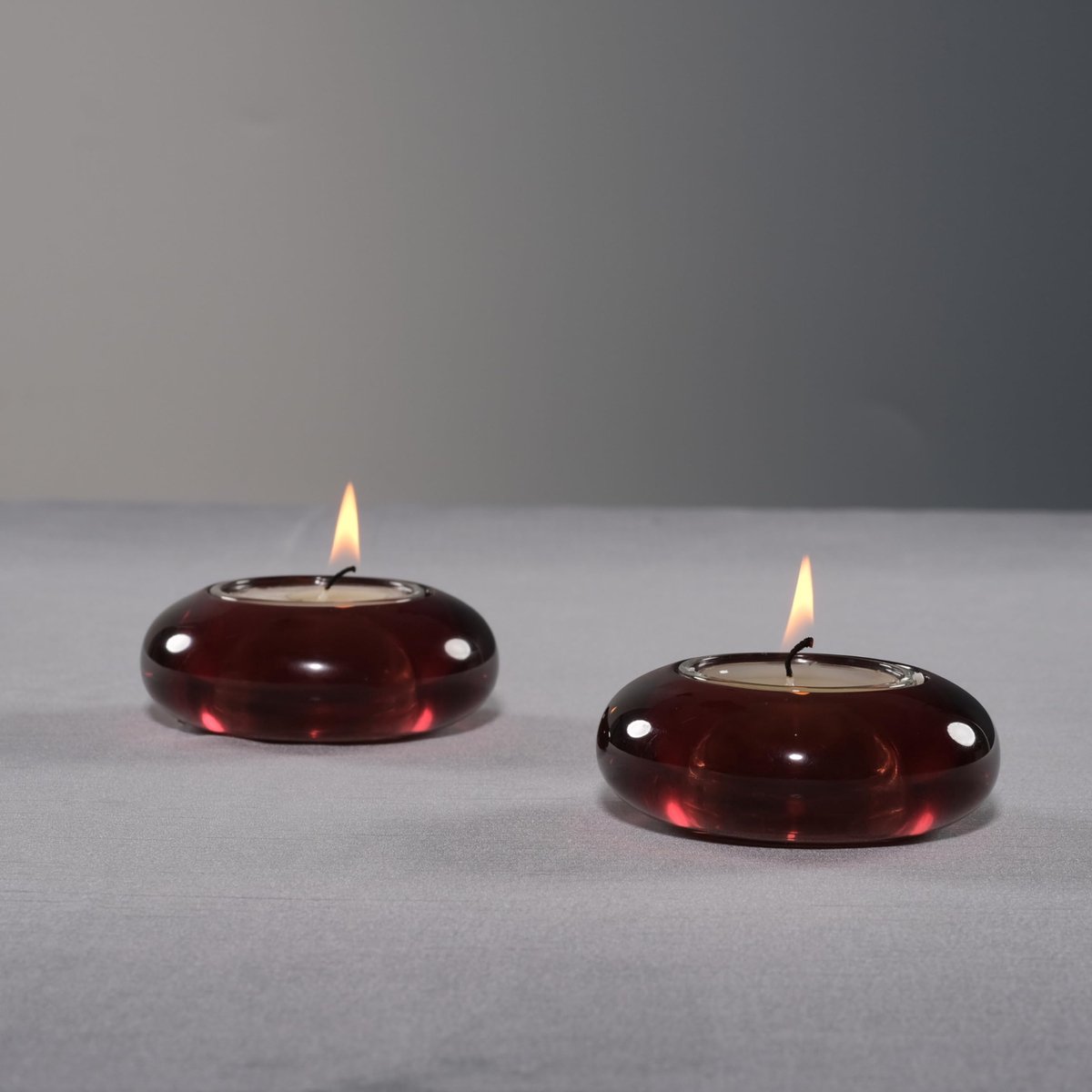 decoratieve kiezeltheelicht kaarsenhouder set van 2 - handgemaakt woondecoraccent voor kalmerende aardse esthetiek donkerbruin diameter 7,6 cm - hars