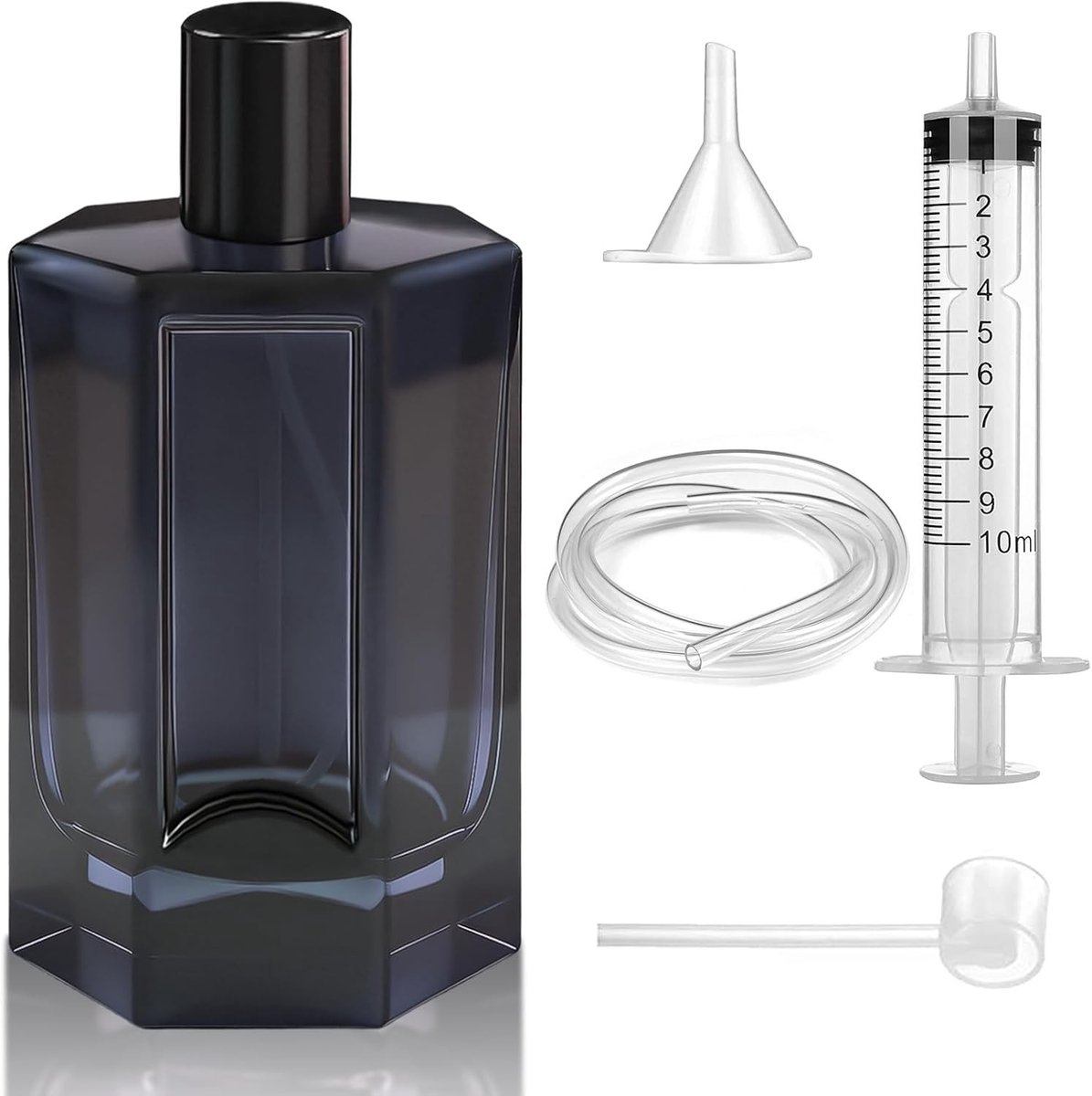Hervulbare parfumatomizer van 100ml, glazen parfumvials, ronde transparante sprayflessen voor reizen, feesten en dagelijks gebruik