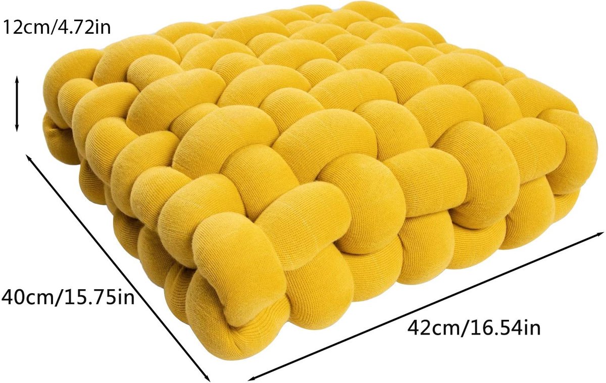 Stoelkussens Stoelkussens en mat Sierkussen Gebreide wol Vierkant geweven kussen Bankrugleuning Dik kussen Decoratief raamkussen 16x17 inch Prime Opruiming vandaag 2023