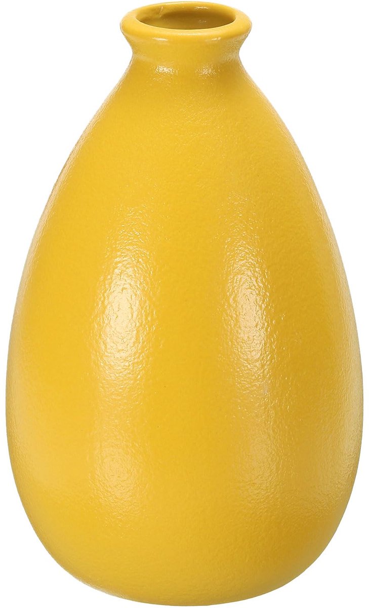 Vaas, keramische vazen voor bloemen, matte kleine bloemenvazen, bloemstuk voor huisdecoratie, goudgeel