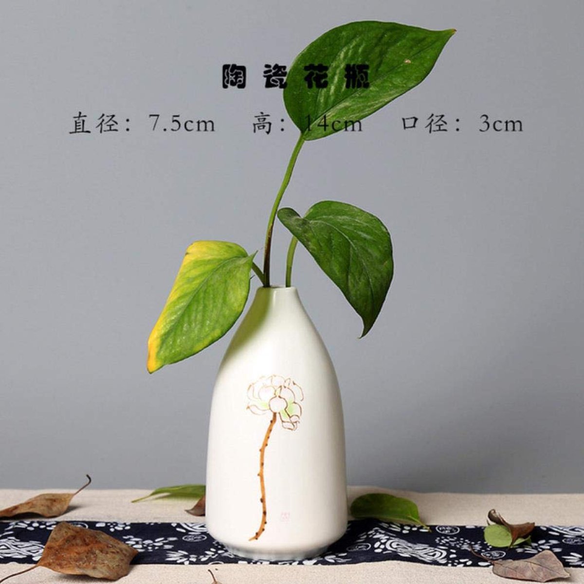 kantoormeubilair creatieve keramische vazen ​​wit eenvoudige aromatherapie fles bloem Decoratieve vaas