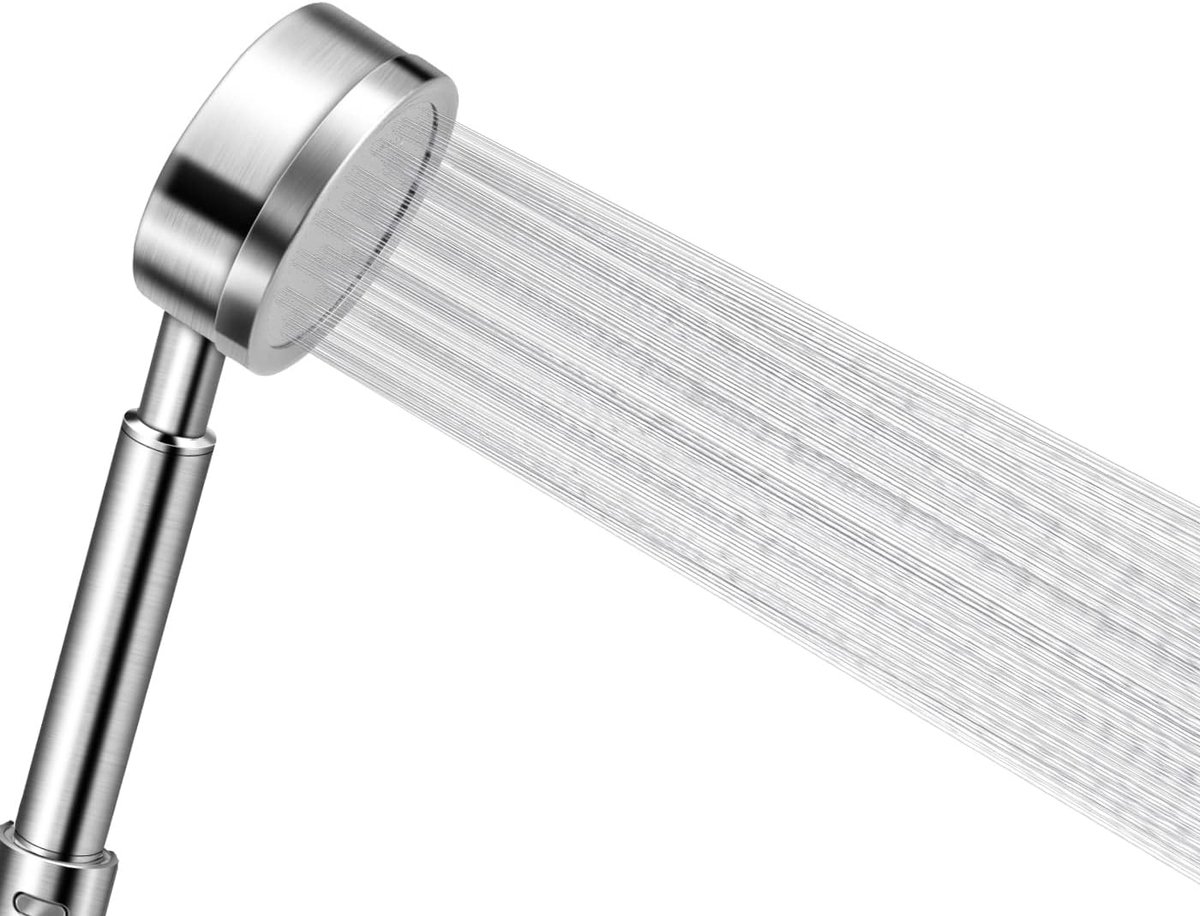 Handdouche, Universele Douchekop van Roestvrij Staal (Chroomvrij), Waterbesparende Douchekop Eenvoudige Installatie, Compatibel met Alle Standaard Douche Slangen