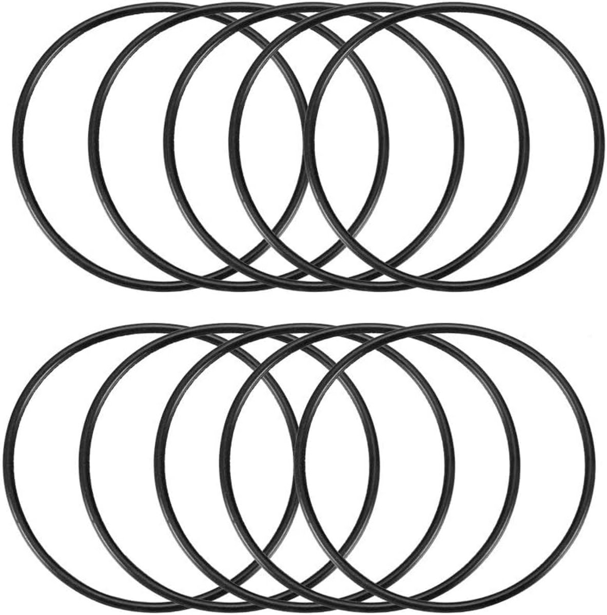 10 Stks 2.5mm x 65mm Rubber Afdichting Olie Filter O Ringen Pakking Zwart