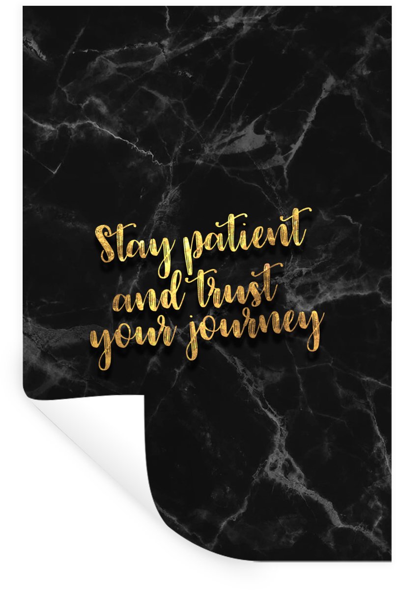 Muurstickers - Sticker Folie - Quotes - Motivatie - Goud - Marmer - 20x30 cm - Plakfolie -