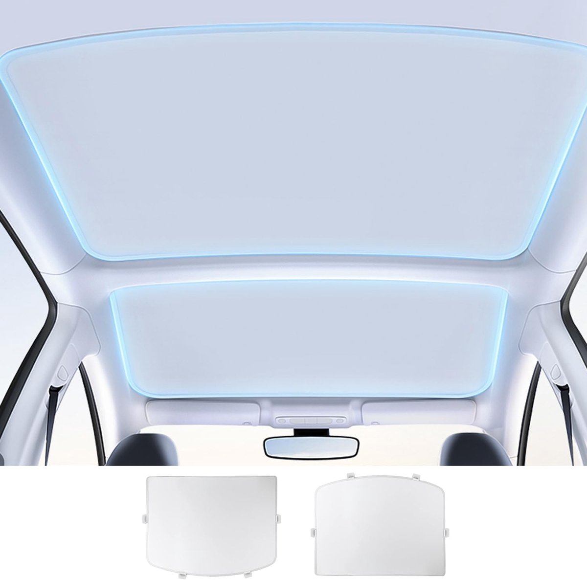 Model 3 Zonnescherm voor Tesla 2023-2021 Isolatie Warmte & UV-bescherming Glazen Dak Zonnescherm Accessoires