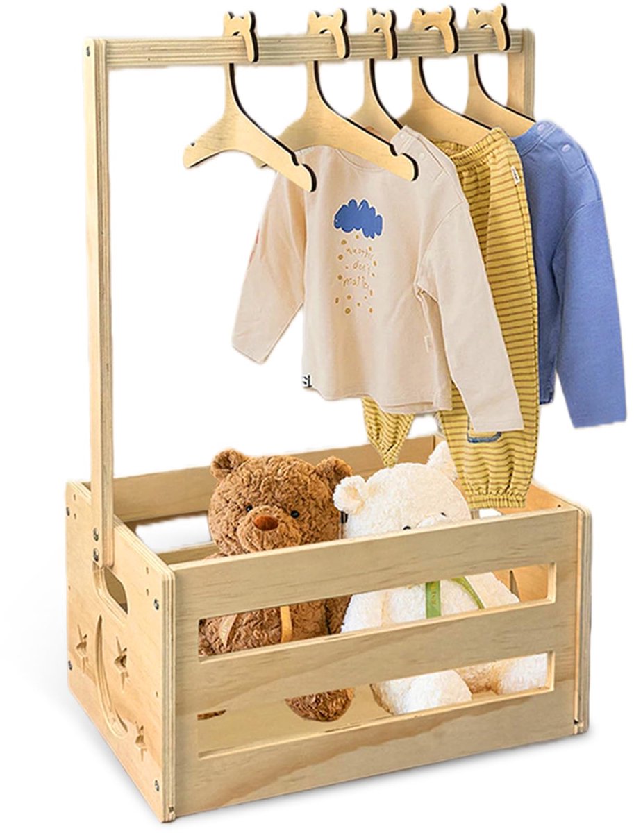 Mand met handvat: houten babyshower kist kledingkast, baby opbergmand, baby shower cadeau, voor jongens meisjes zwangerschap nieuwe ouders, natuurlijke kleur