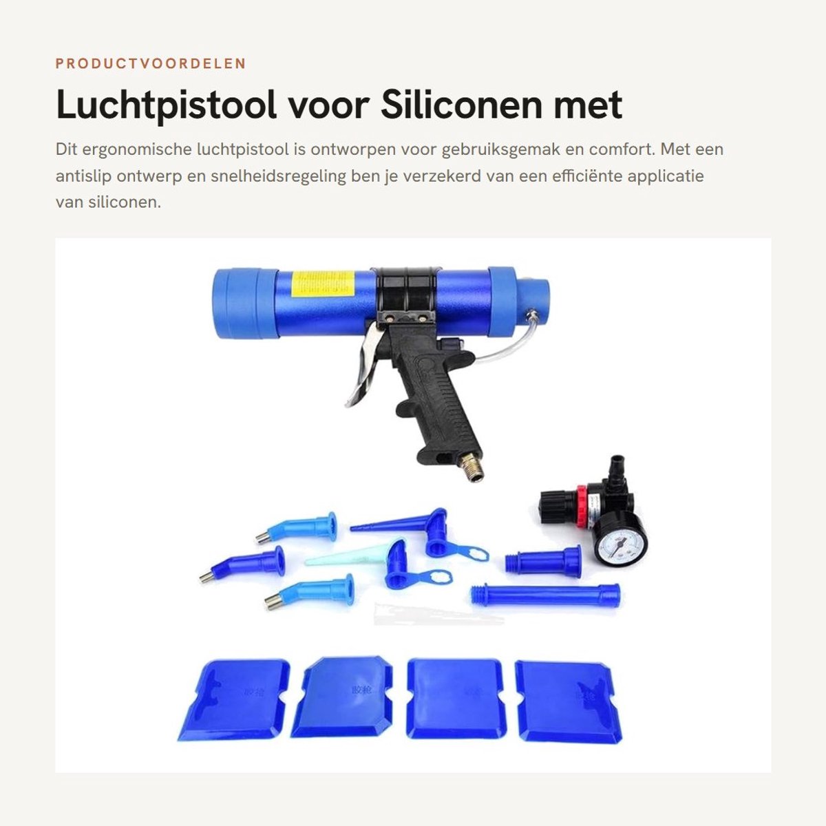 Dailygoods - Luchtpistool voor Siliconen met Snelheidschakelaar