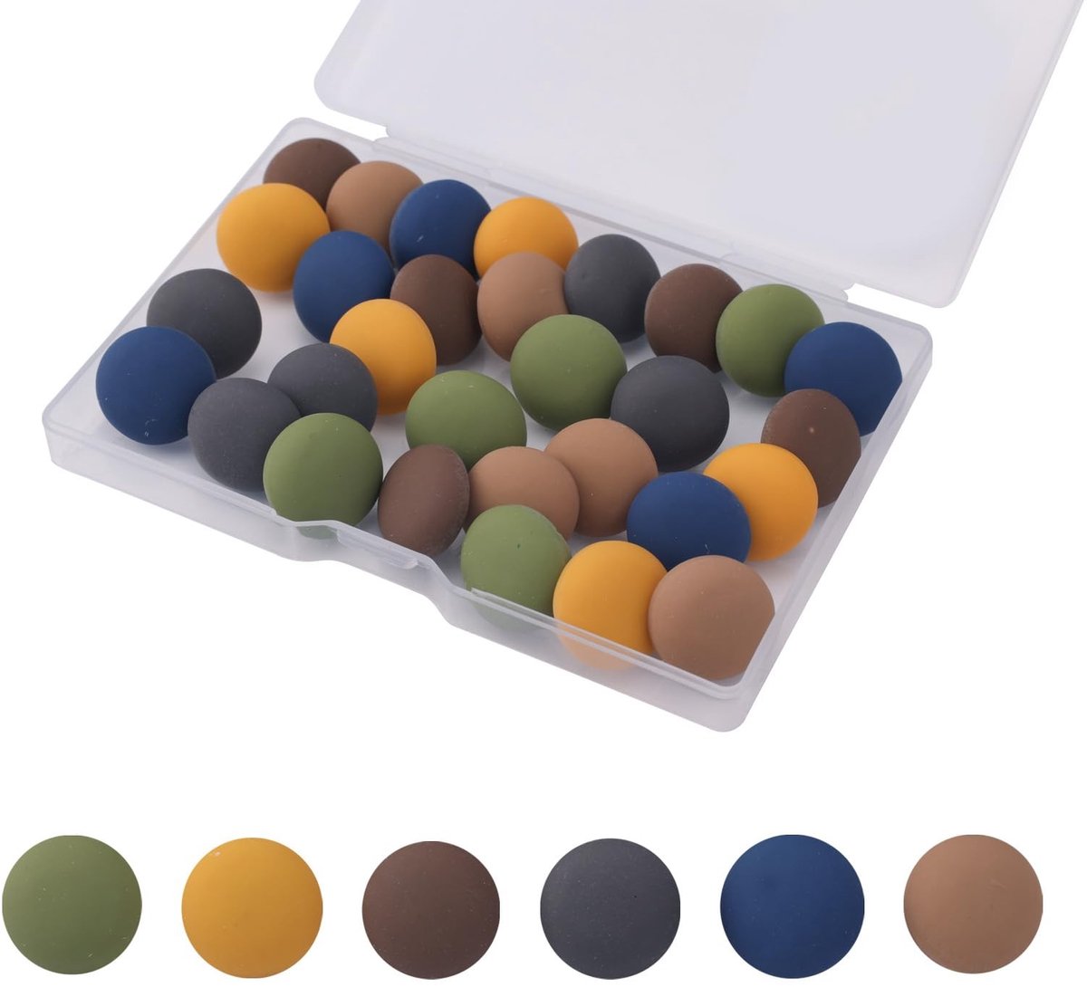 Dailygoods- Punaises 30st Matte - Decoratieve Punaises - Ronde Punaises - Punaises voor Prikbord - Punaises voor Kurkbord - Hars/Metaal 17mm - Pushpins