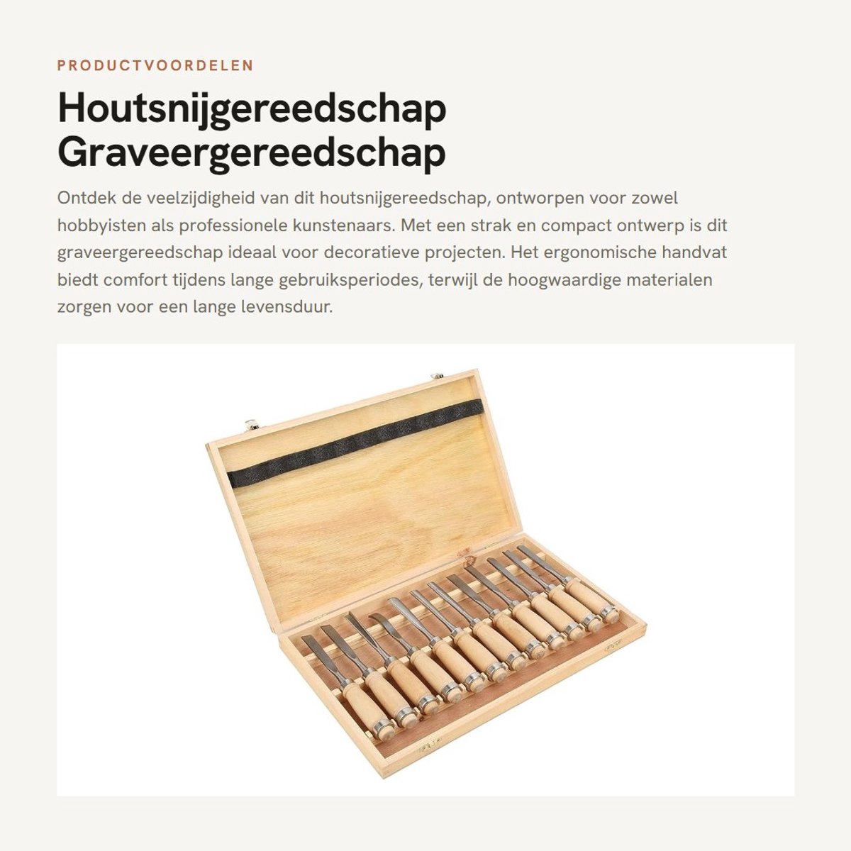 Dailygoods- Houtsnijgereedschap Professioneel Ontwerp - Decoratiegereedschap - Graveergereedschap - Ergonomisch - Compact - Hoge Hardheid