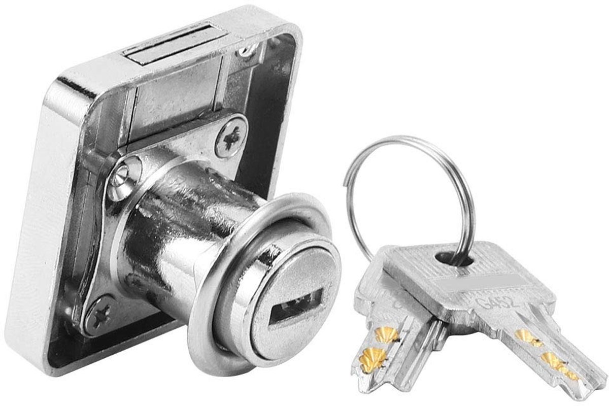 Dailygoods- Kastdeurslot Stevig - Hangslot met Sleutel - Anti-roest - Duurzaam - Veilig - Geschikt voor Kasten/Lades - Sloten
