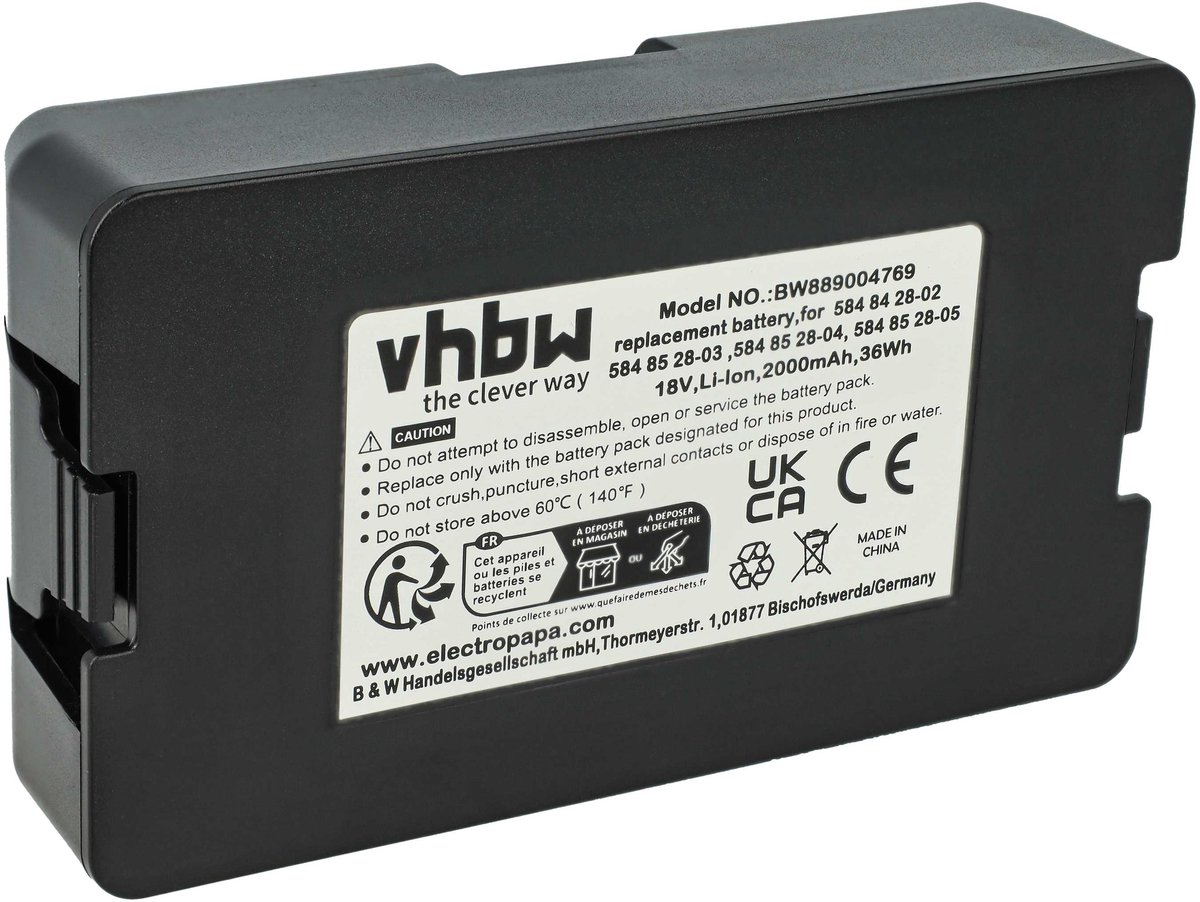 vhbw-accu compatibel met Husqvarna Automower 320 (2013-2017) robotmaaier (2Ah, 18V Li-Ion)