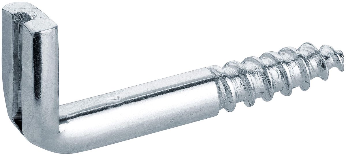 haggiy schroefhaken recht met gleuf | 25 stuks | haakschroef gegalvaniseerd | muurhaken | draaihaken | hoog draagvermogen | 4,5 x 30 mm