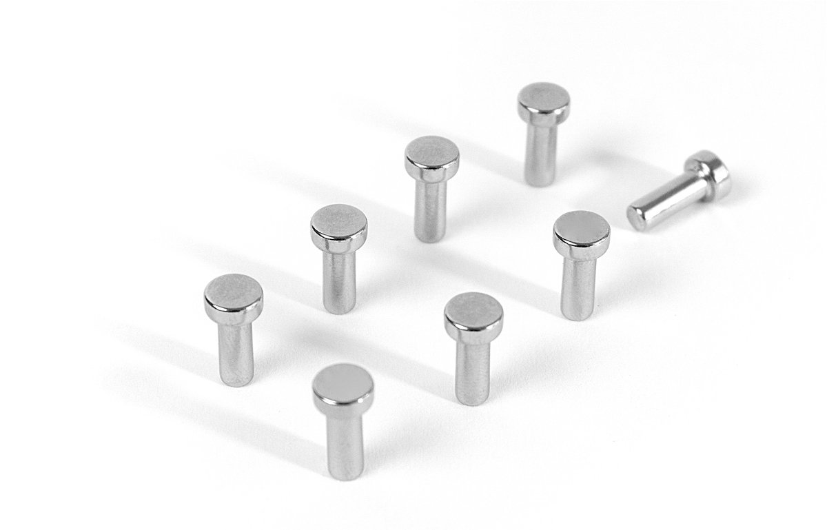 Magneet Spijkertjes 'Tiny' 8 x (Neodymium koelkastmagneten en magneetbord magneetjes) van Trendform