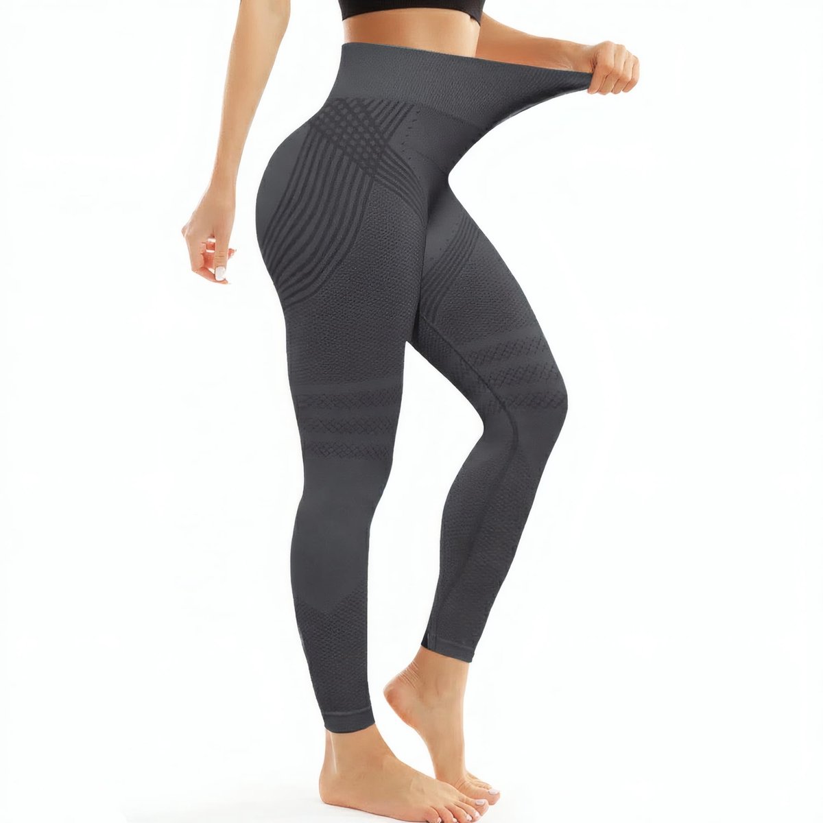 legging voor dames, 3D-compressielegging, afslankheid, hoge taille, naadloos, sportbroek, yoga, fitness, vormgevend