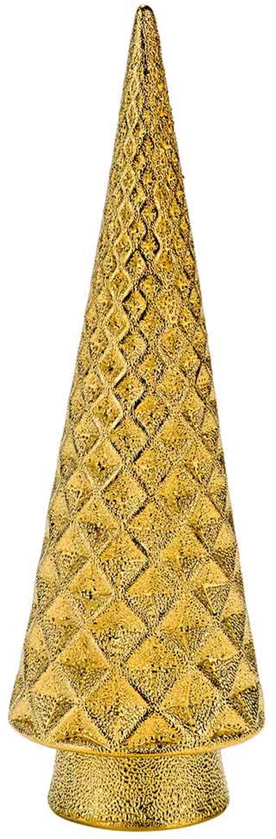 Cosy @ Home Kerstboom Diamond Pattern Matt Goud 9x9x