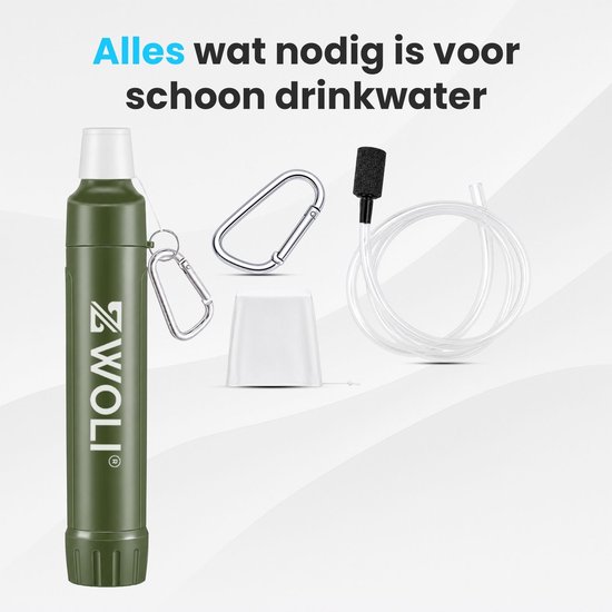 Zwoli® Waterfilter - 4000L - Waterzuiveringsapparaat - Noodpakket - Waterfiltersysteem - Groen — afbeelding 5