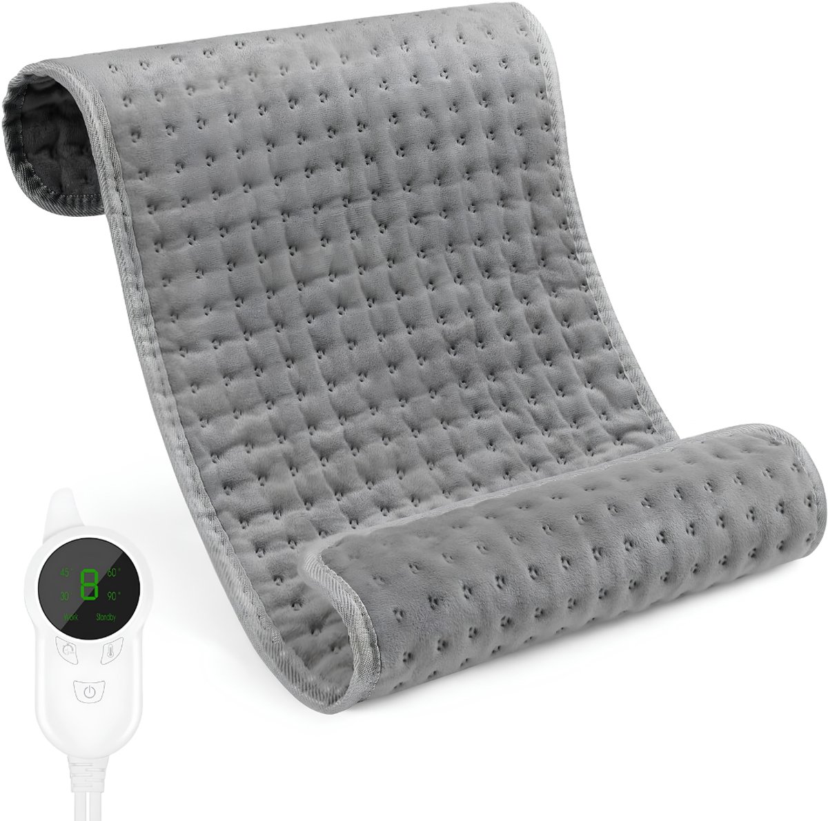 SP® Warmtekussen - 9 Temperatuurinstellingen - Kussen - Warmtepad - Grijs - 31cm x 10cm x 9cm