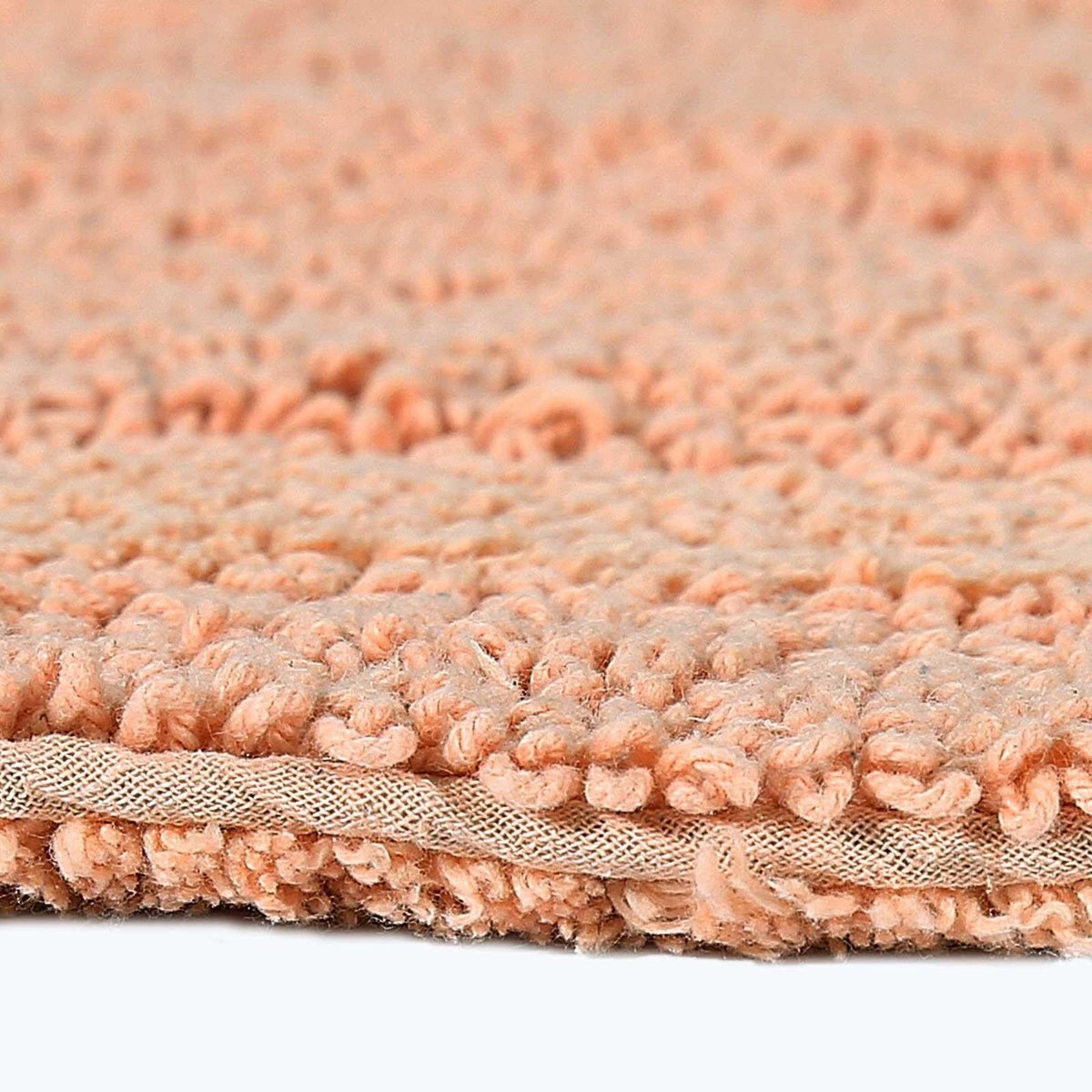 Badmat, luxe 1600gsm extra zacht 100% katoen, omkeerbare badkamermatten, antislip, wasbaar, super absorberend, sneldrogend, perzik badkamertapijt, 50 x 80 cm