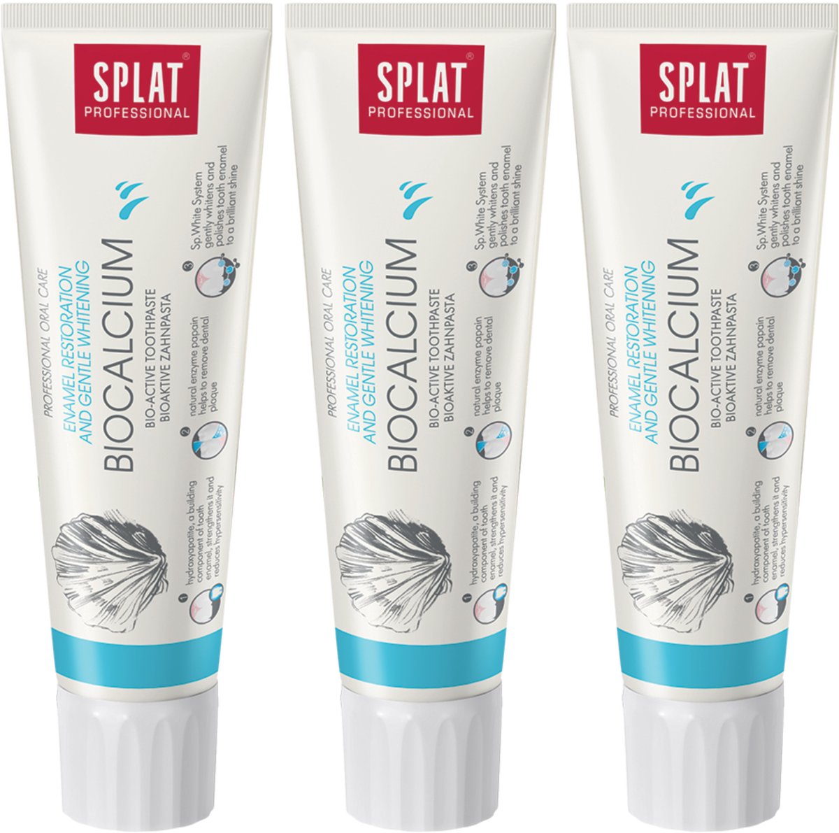 SPLAT Biocalcium - Tandpasta - Remineralisatie, Herstel van Glazuur, 3-pack