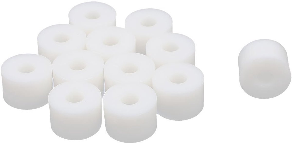 sourcingmap Plastic Ronde Niet-schroefdraad Isolatie Kolom Standoff Ondersteuning Spacer Washer 15x10mm 12 stks Wit