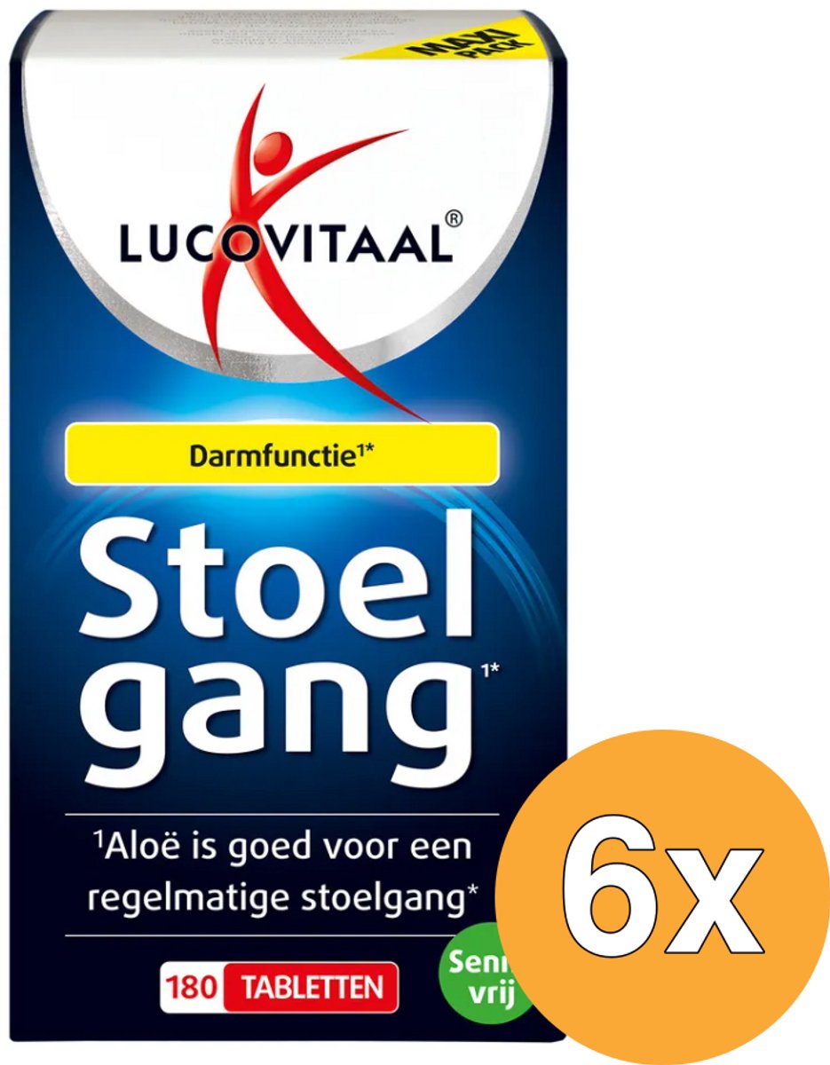 6x Lucovitaal Stoelgang Sennavrij (180 tabletten)