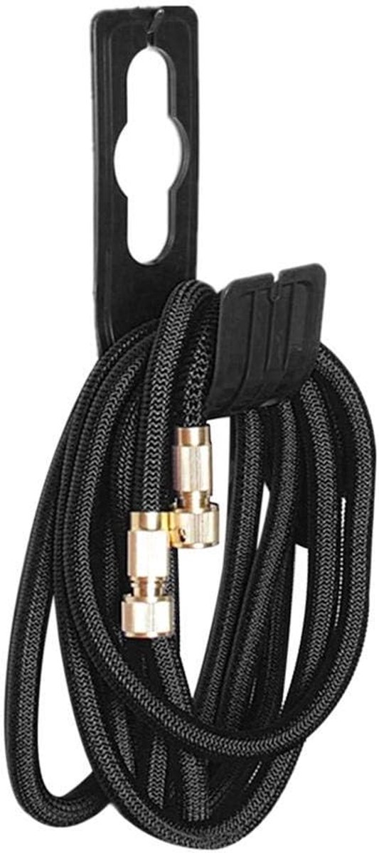 Slanghouder voor tuinslang, 8,5 inch, stalen slanghaspel, wandgemonteerde slanghouder voor tuin, outdoor, zwart — afbeelding 3