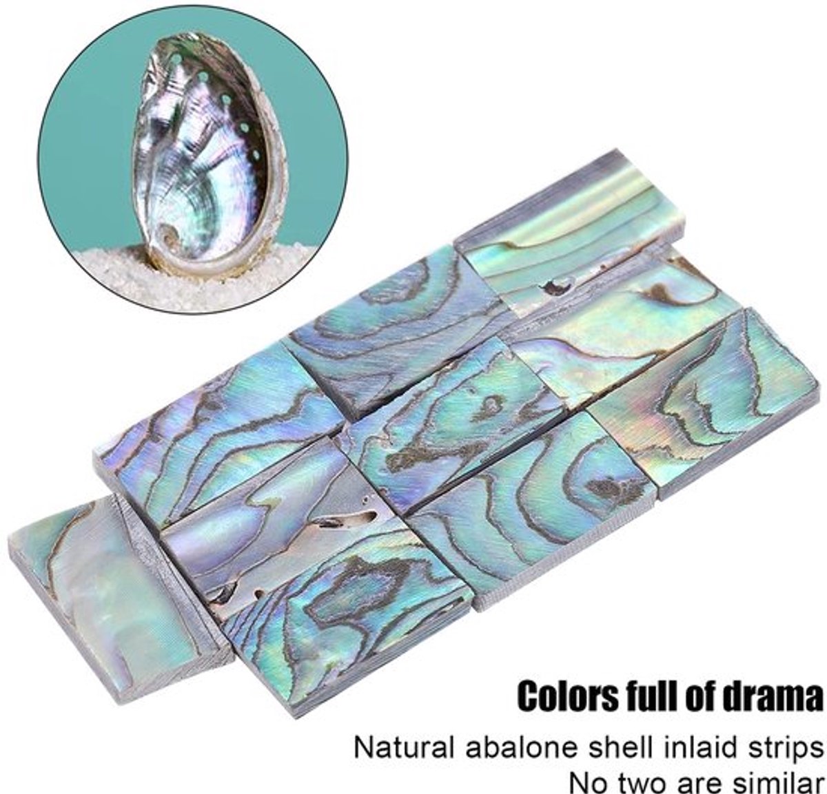 Store_9 - Abalone Shell Gitaar Inlay - 10 Stuks Inlegmateriaal