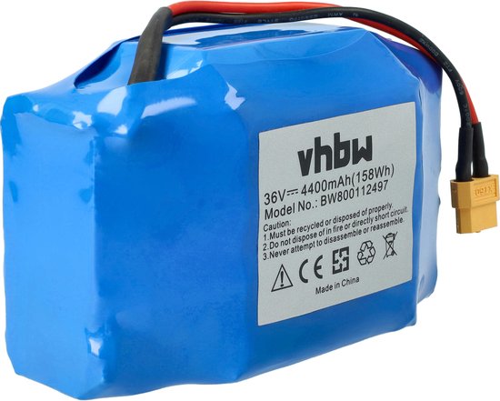 vhbw Vervangende accu voor Jetech JT-BC200-09, JT-BC201 voor e-scooter, hoverboard (4400 mAh, 36 V, Li-ion) van VHBW — afbeelding 2