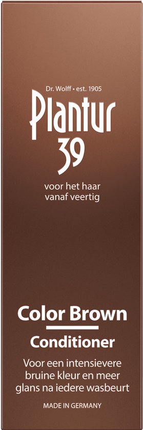 Plantuur 39 Color Brown Conditioner voor het haar vanaf veertig in bruine verpakking.