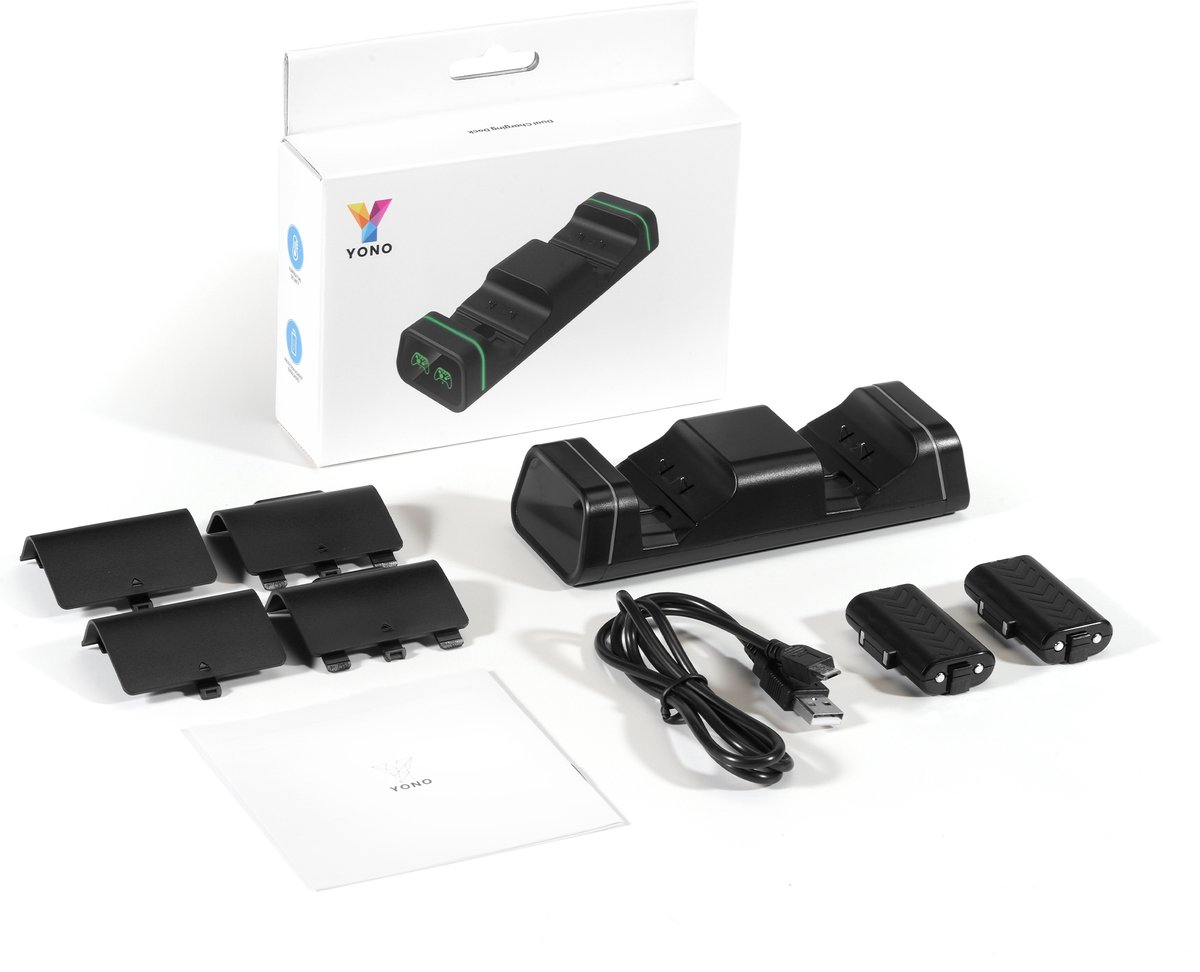 YONO Controller Oplader geschikt voor Xbox Series X / S / One - Oplaadstation met 2 Accupacks - Dual Charging Dock - Inclusief Batterijklepjes – foto 8