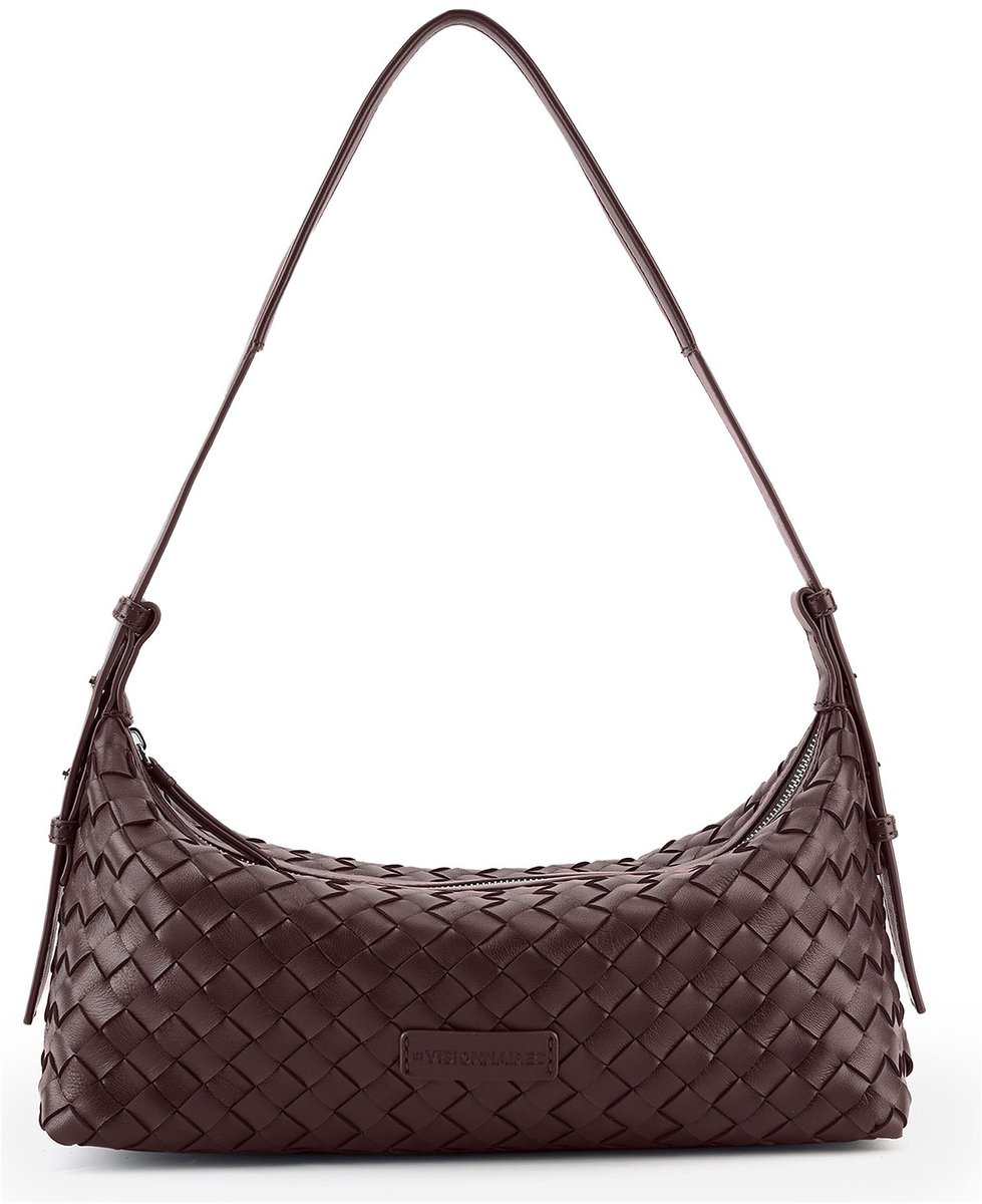 Les Visionnaires Marie Baguette Weave Silky - Schoudertas 38.5 cm (aubergine)