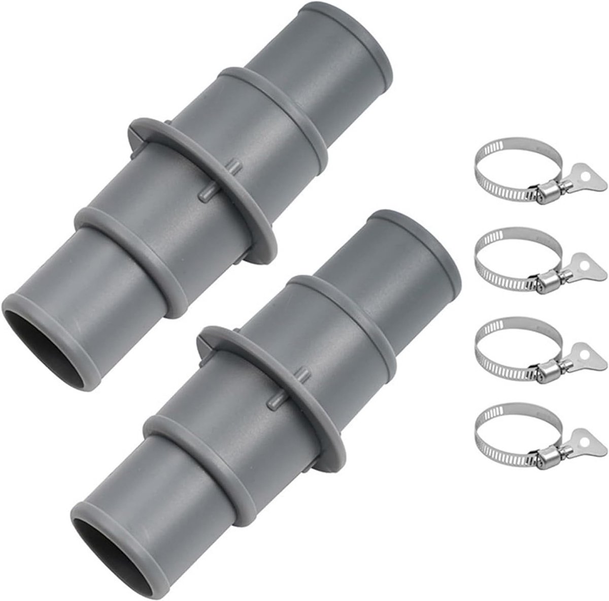 SnelShoppen - 2pcs Pool Slangaansluiting Adaptor Coupling, Geschikt voor 3.8cm en 1.2cm Vacuum Slangen, Ideaal voor Zwembad Vacuüm, Pomp en Filter Hos