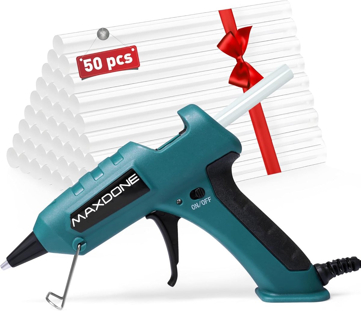 SnelShoppen - 60 W Hittebestendige Lijmpistool met 50 Lijmsticks, 7 mm Lijmpistool voor DIY Creaties en Snelle Herstellingen Thuis en op Kantoor