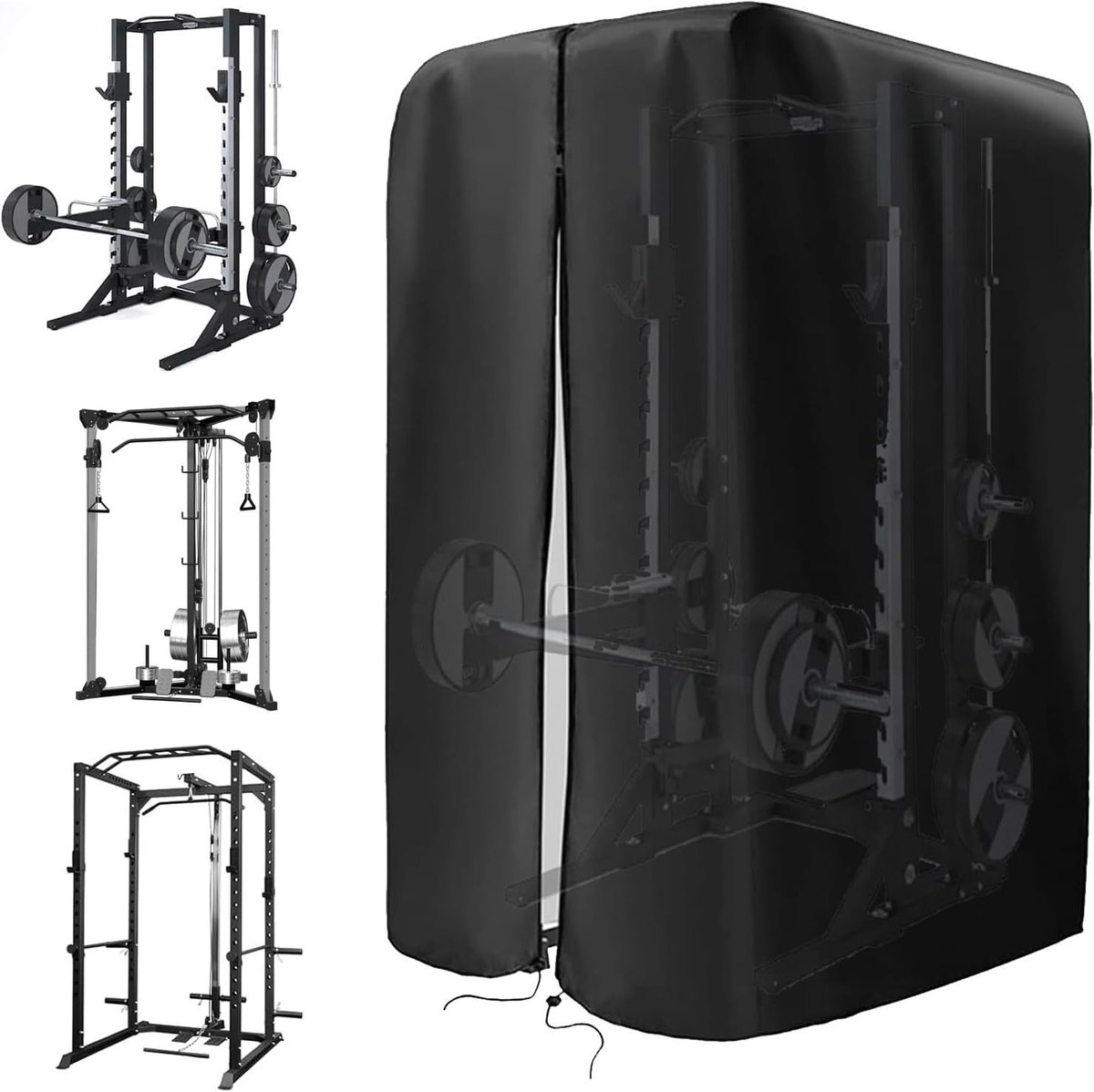 Squat Rack Bescherming, 209 x 173 x 163 cm, Waterdichte Cover voor Thuis Fitness, Duurzaam 420D Oxford Stof, Ideaal voor Gewichtheffers en Indoor/Outdoor Gebruik